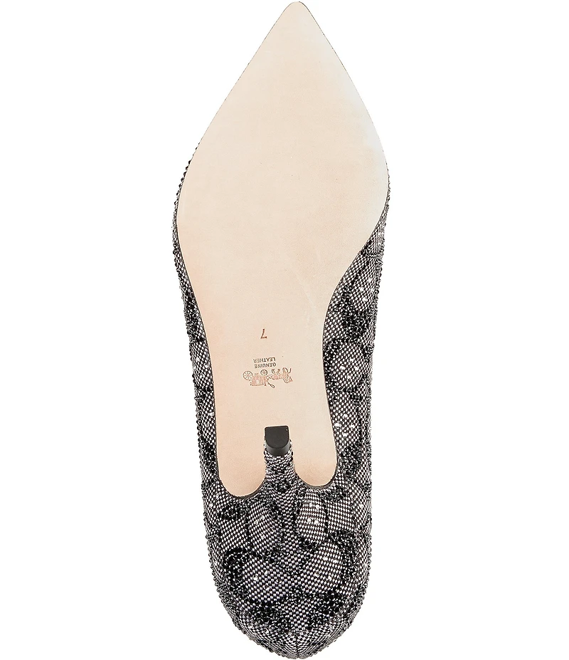 COACH Daisy Crystal Signature Jacquard High Heel Pumps