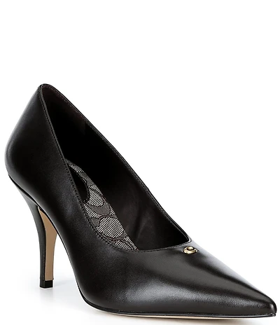 COACH Daisy Leather High Heel Pumps