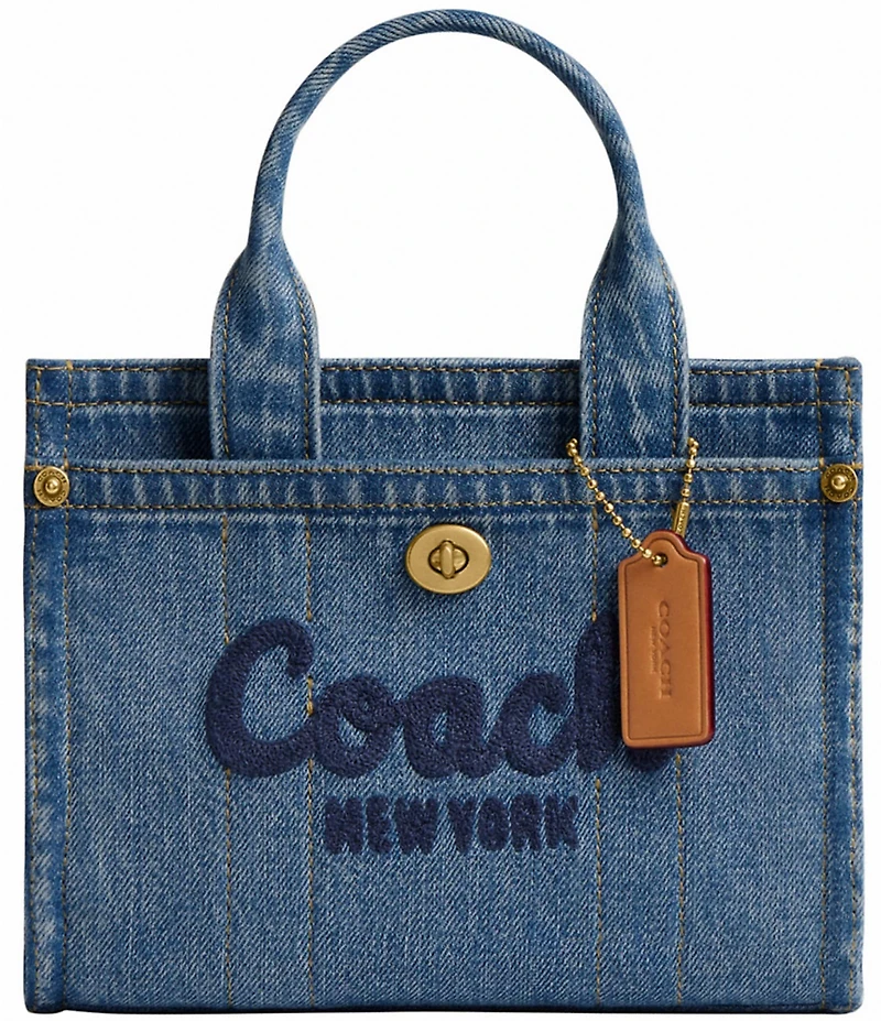 COACH Mini Cargo 20 Denim Tote Bag