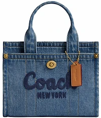 COACH Mini Cargo 20 Denim Tote Bag