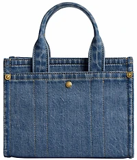 COACH Mini Cargo 20 Denim Tote Bag