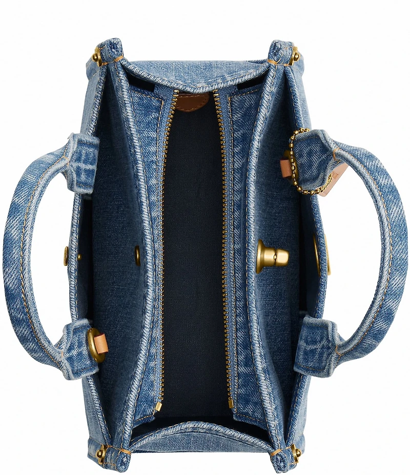 COACH Mini Cargo 20 Denim Tote Bag