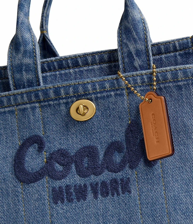 COACH Mini Cargo 20 Denim Tote Bag
