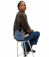 COACH Mini Cargo 20 Denim Tote Bag