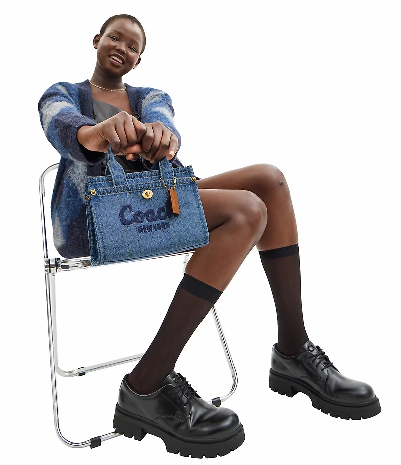 COACH Mini Cargo 20 Denim Tote Bag