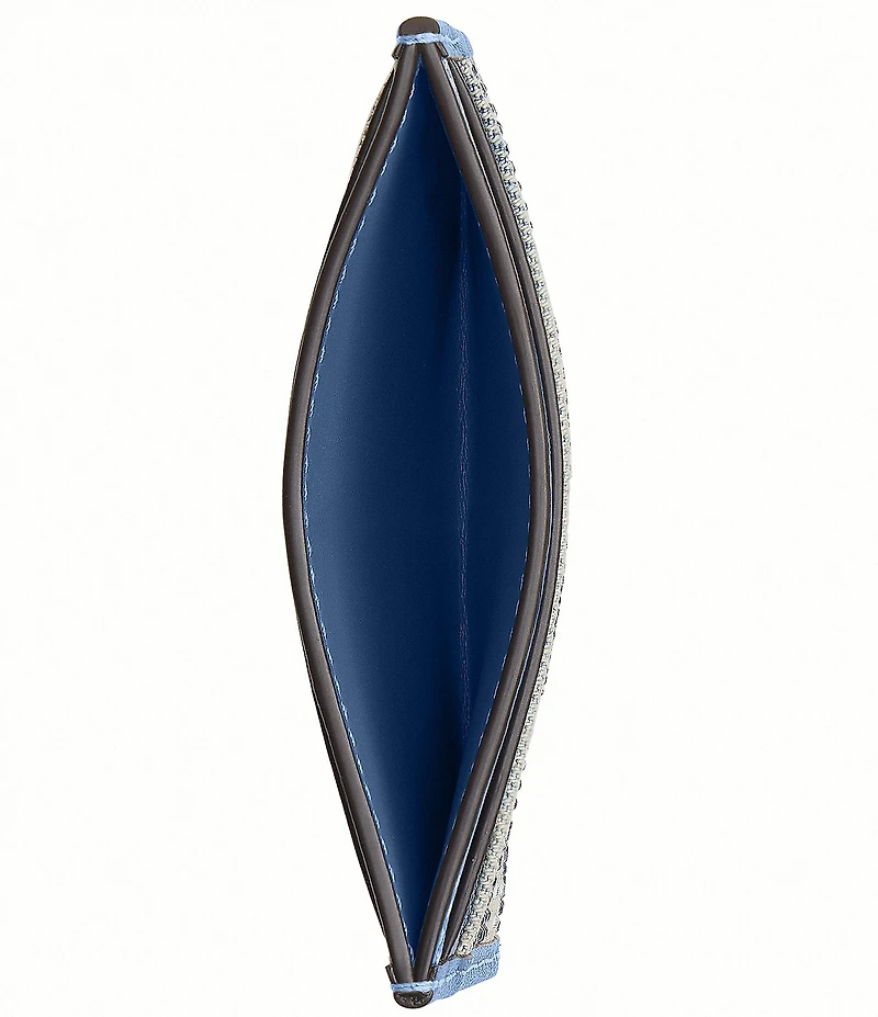COACH Denim Crystal Signature Essential Card Case