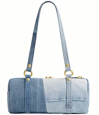 COACH Denim Kisslock Barrel Shoulder Bag 28