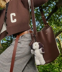 COACH Ellie Elephant Plushie Bag Charm in Shearling