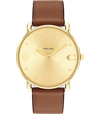 COACH Elliot Leather Strap Quartz Analog Women's Watch