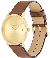 COACH Elliot Leather Strap Quartz Analog Women's Watch