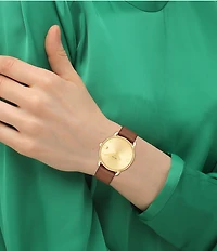 COACH Elliot Leather Strap Quartz Analog Women's Watch