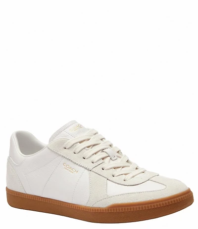 COACH Women's Ellis Leather and Suede Lace Up Sneakers