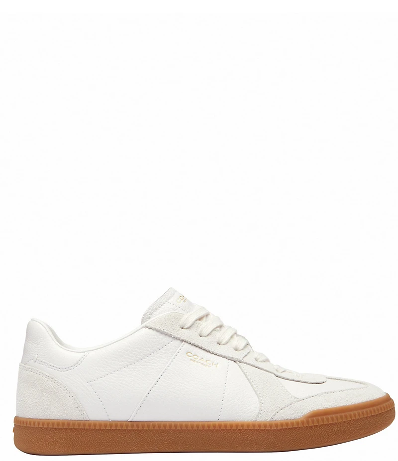COACH Women's Ellis Leather and Suede Lace Up Sneakers