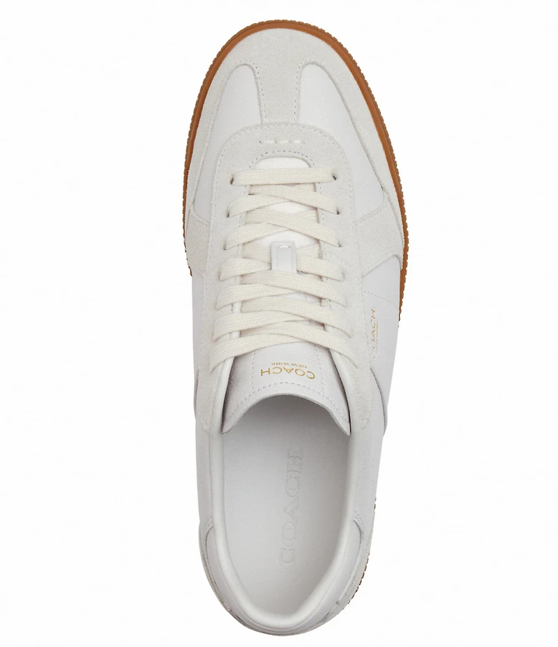 COACH Women's Ellis Leather and Suede Lace Up Sneakers