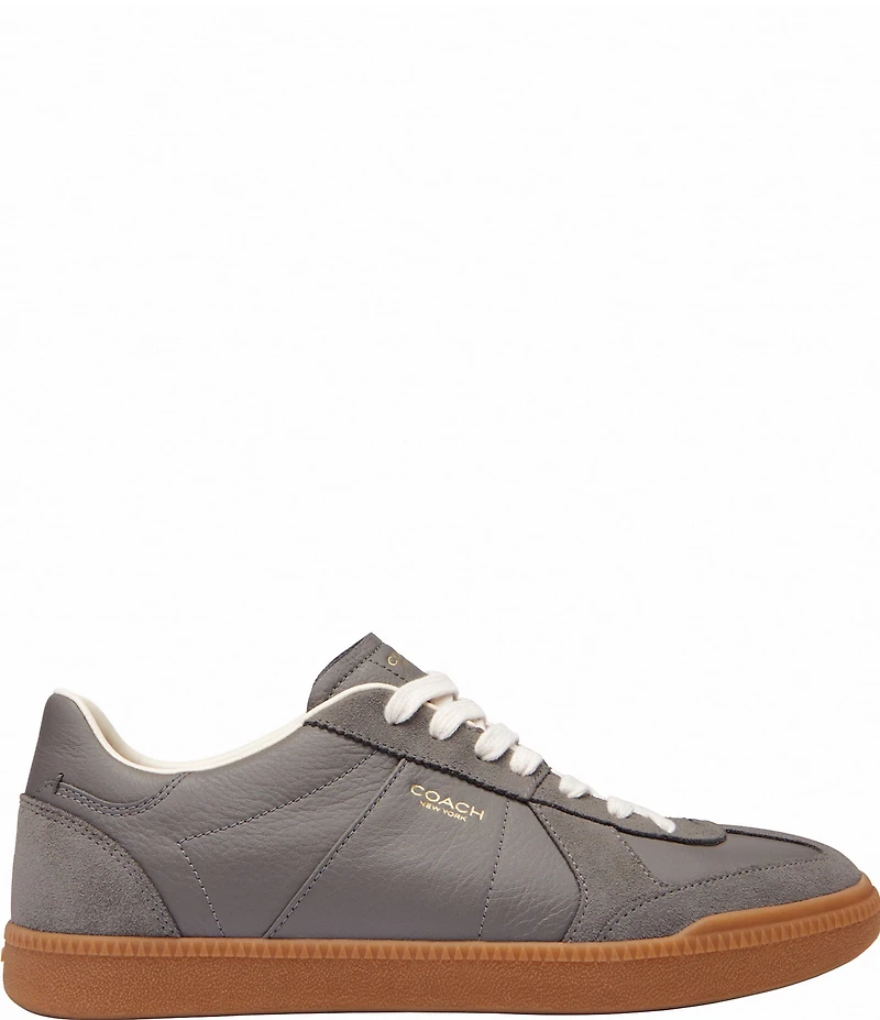 COACH Women's Ellis Leather and Suede Lace Up Sneakers