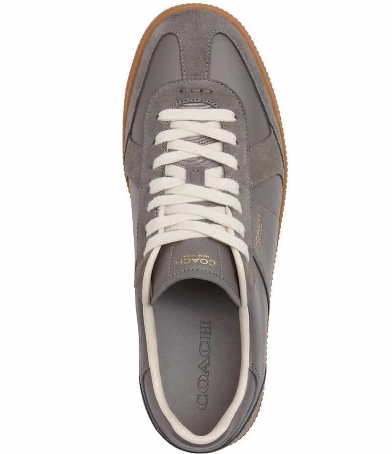 COACH Women's Ellis Leather and Suede Lace Up Sneakers