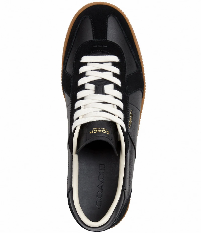 COACH Women's Ellis Leather and Suede Lace Up Sneakers