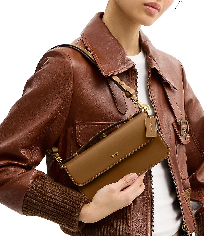 COACH Elora Leather Top Handle Shoulder Bag