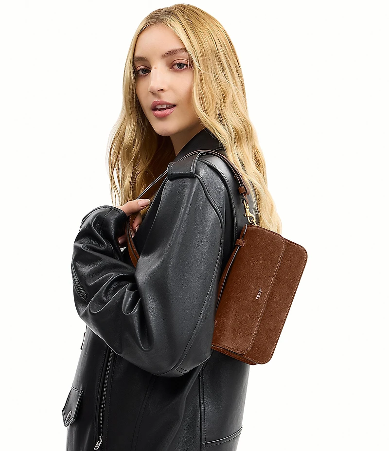 COACH Elora Suede Top Handle Shoulder Bag