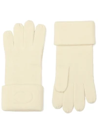 COACH Embossed C Traditional Five Finger Knit Gloves
