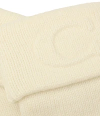COACH Embossed C Traditional Five Finger Knit Gloves