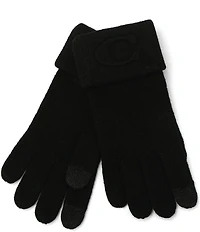 COACH Embossed C Traditional Five Finger Knit Gloves