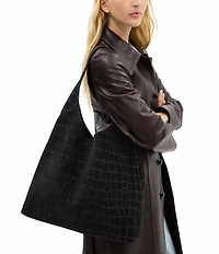 COACH Embossed Croc Brooklyn 39 Hobo Tote Bag