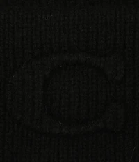 COACH C Embossed Ribbed Knit Beanie