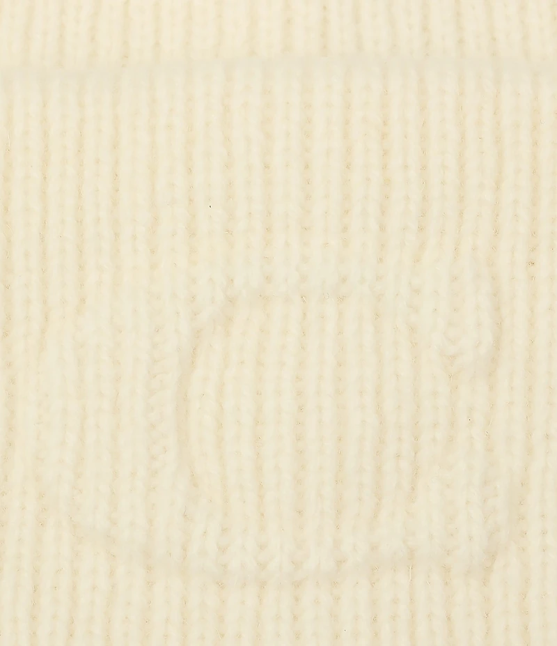 COACH C Embossed Ribbed Knit Beanie