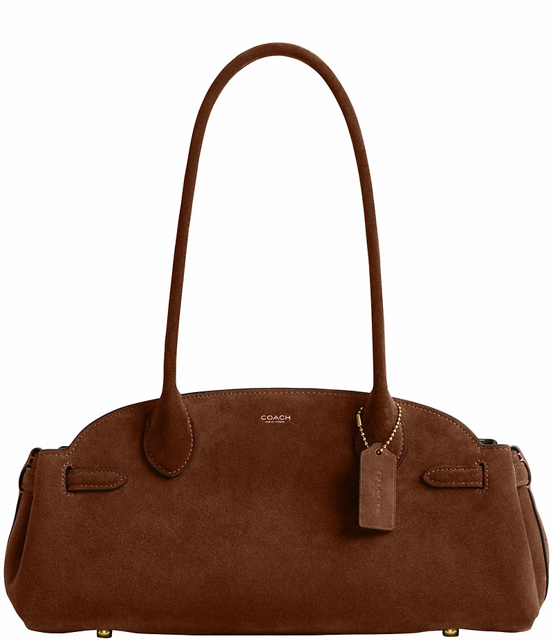 COACH Empire 34 Carryall Suede Shoulder Bag