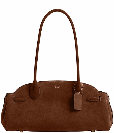 COACH Empire 34 Carryall Suede Shoulder Bag