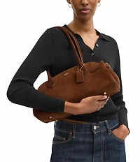 COACH Empire 34 Carryall Suede Shoulder Bag