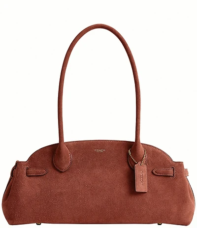 COACH Empire 34 Carryall Suede Shoulder Handle Bag
