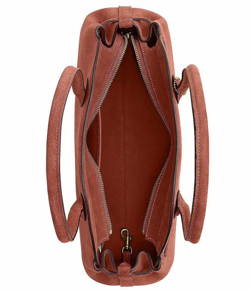 COACH Empire 34 Carryall Suede Shoulder Handle Bag