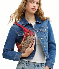 COACH Ergo Signature Logo Belted Canvas Shoulder Bag