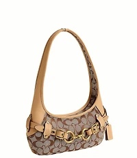 COACH Ergo Signature Logo Belted Canvas Shoulder Bag