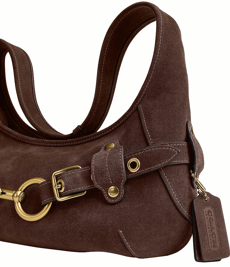 COACH Ergo Suede Belted Shoulder Bag
