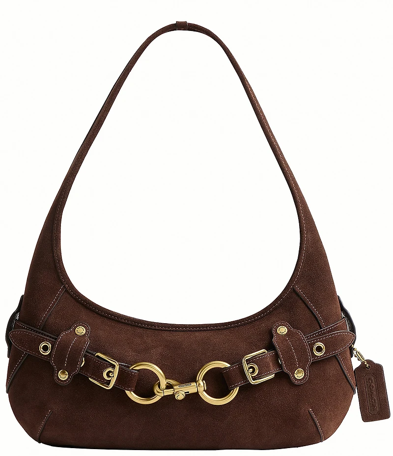 COACH Ergo Suede Belted Shoulder Bag