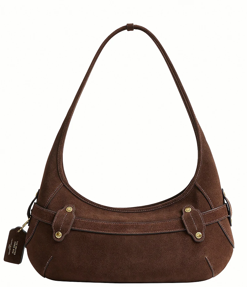 COACH Ergo Suede Belted Shoulder Bag