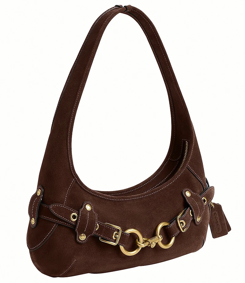 COACH Ergo Suede Belted Shoulder Bag