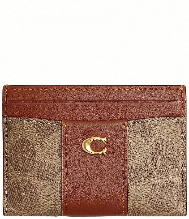 COACH Essential Card Case in Signature Canvas Wallet