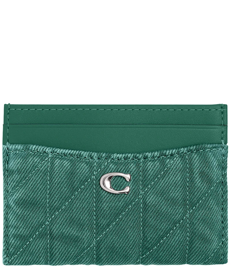 COACH Essential Denim Quilted Card Case