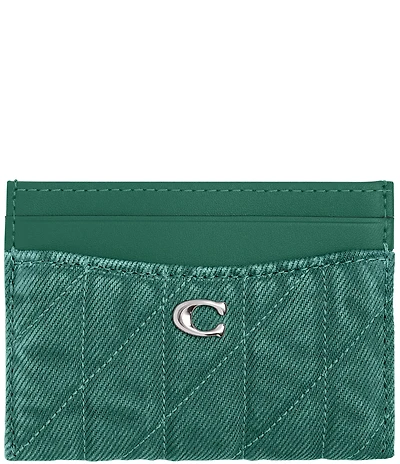 COACH Essential Denim Quilted Card Case