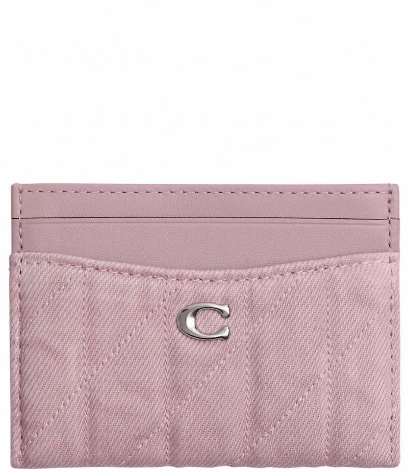 COACH Essential Denim Quilted Card Case
