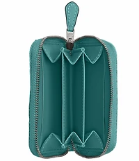 COACH Essential Denim Small Zip Around Card Case