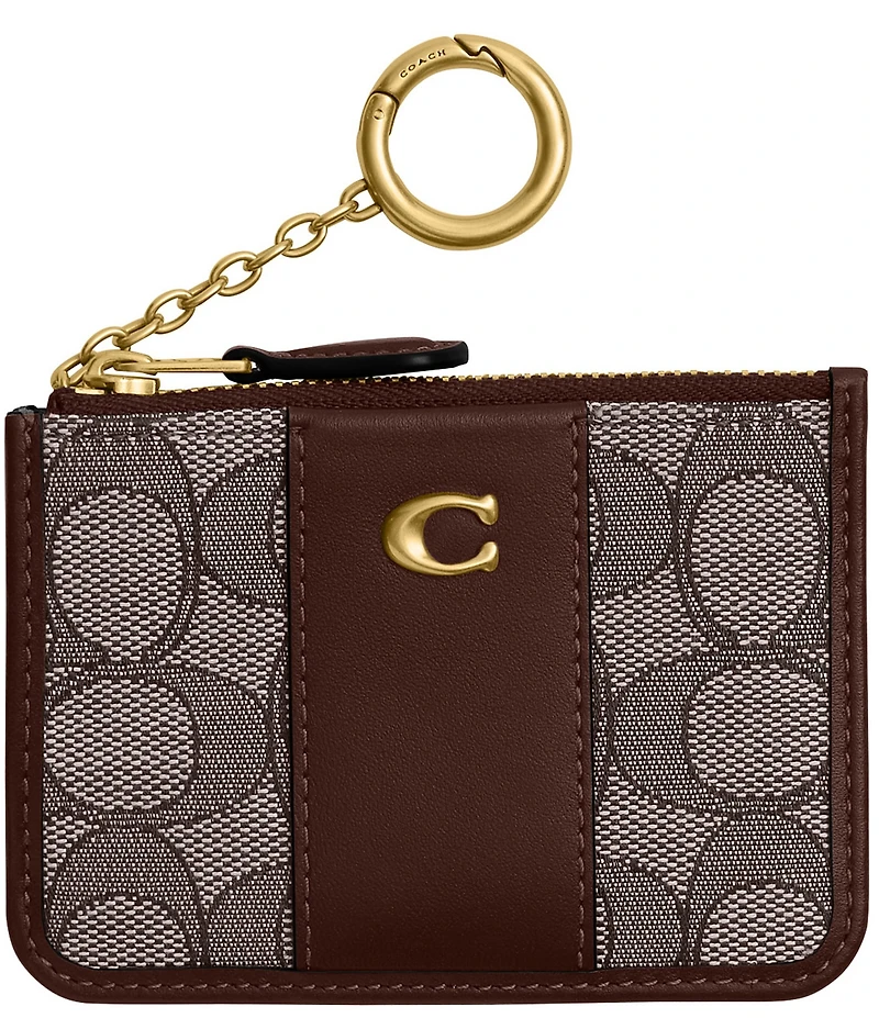 COACH Essential Mini ID Card Case in Signature Jacquard Wallet