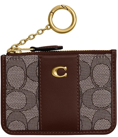 COACH Essential Mini ID Card Case in Signature Jacquard Wallet