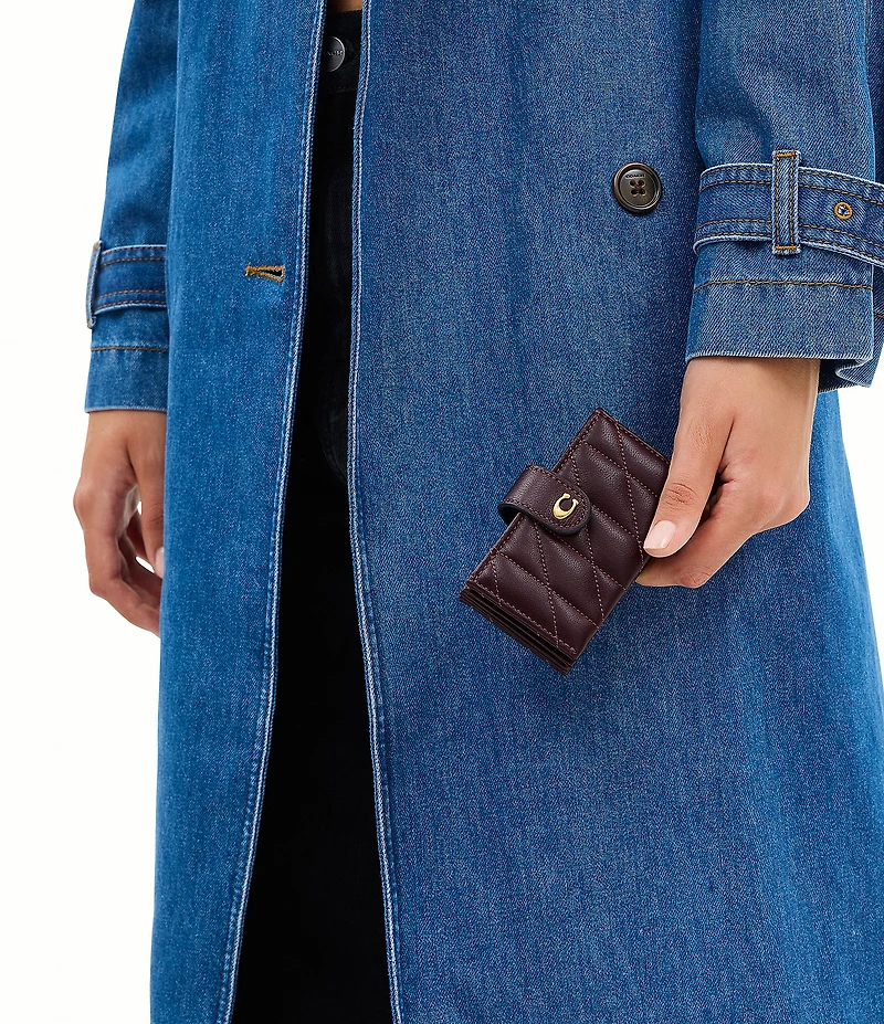 COACH Essential Multi-Card Holder With Pillow Quilting Wallet