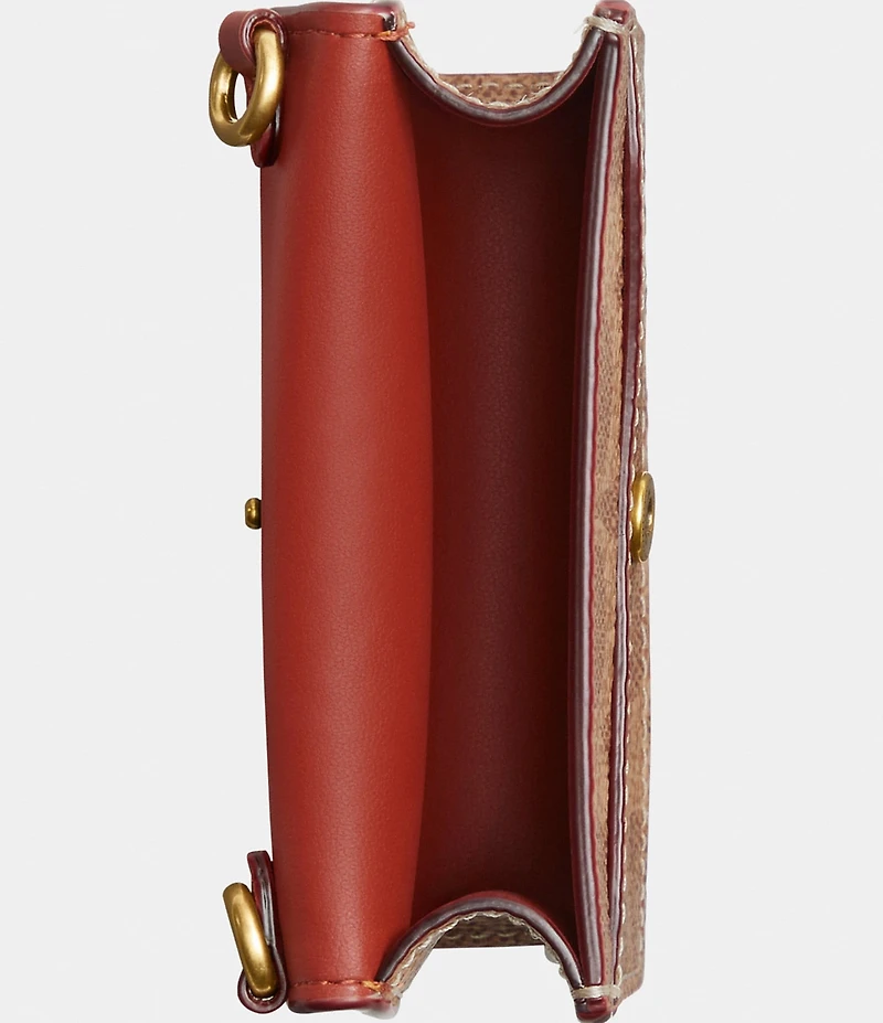 COACH Essential Signature Canvas Half Flap Card Case