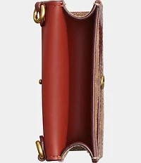 COACH Essential Signature Canvas Half Flap Card Case